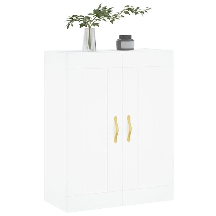 Armoire murale blanc 69,5x34x90 cm bois d'ingénierie - Photo n°4