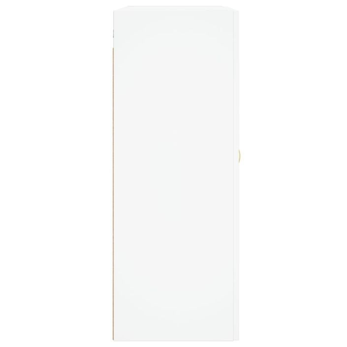 Armoire murale blanc 69,5x34x90 cm bois d'ingénierie - Photo n°7