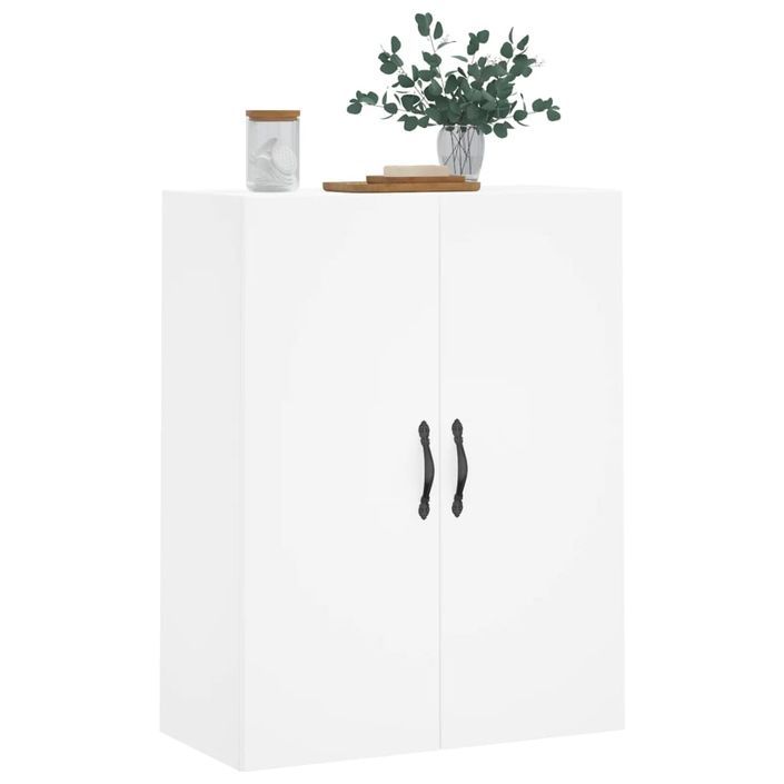 Armoire murale blanc 69,5x34x90 cm bois d'ingénierie - Photo n°4