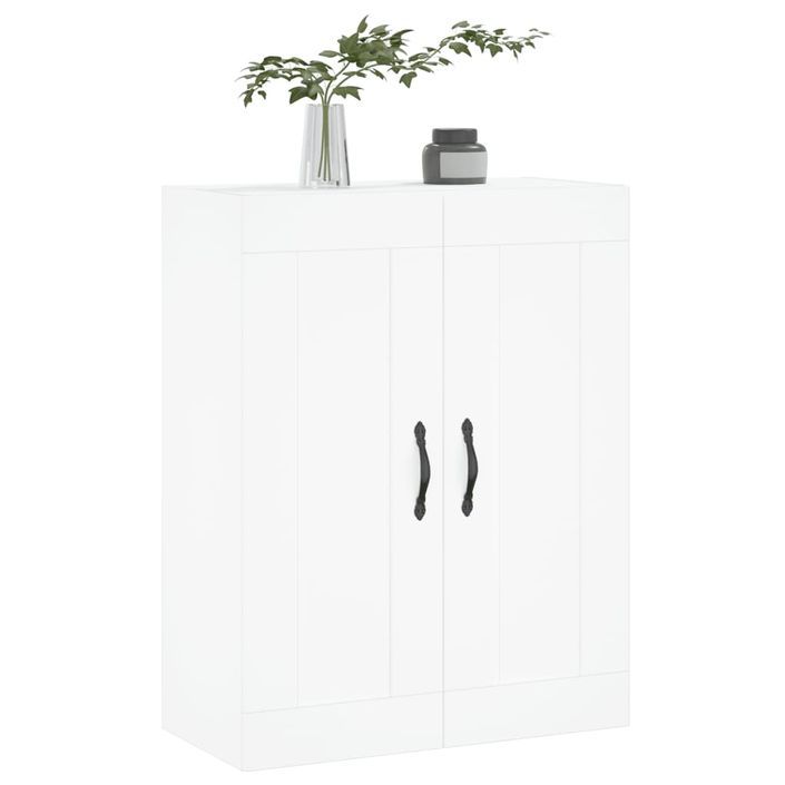 Armoire murale blanc 69,5x34x90 cm bois d'ingénierie - Photo n°4