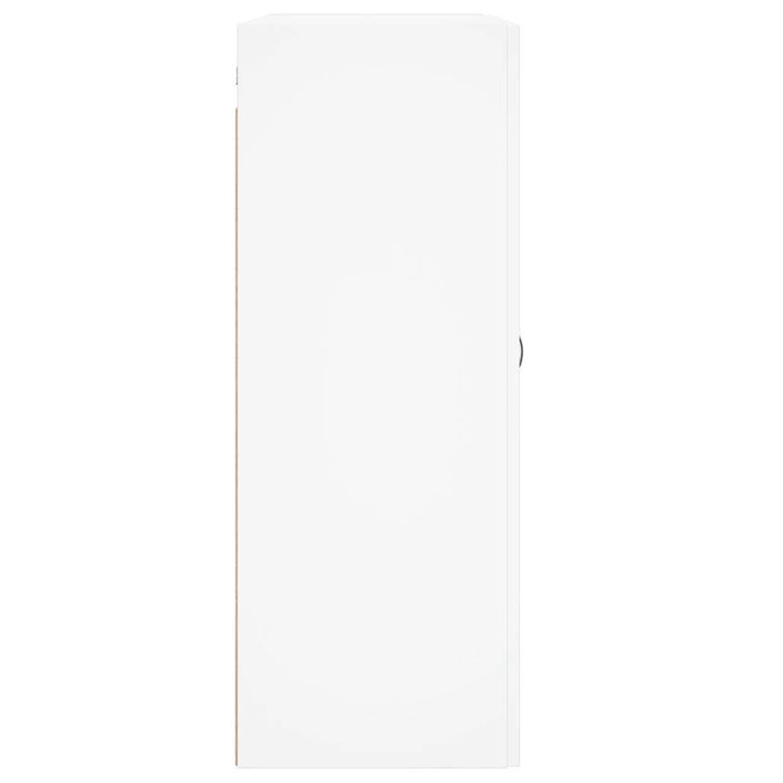 Armoire murale blanc 69,5x34x90 cm bois d'ingénierie - Photo n°8