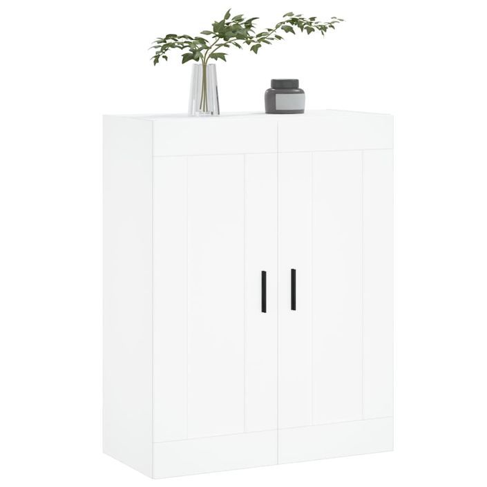 Armoire murale blanc 69,5x34x90 cm bois d'ingénierie - Photo n°4