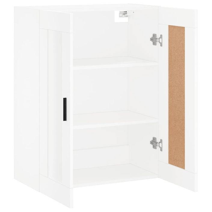 Armoire murale blanc 69,5x34x90 cm bois d'ingénierie - Photo n°7