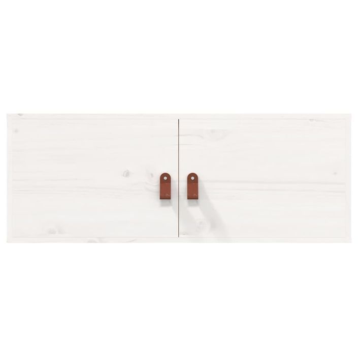 Armoire murale Blanc 80x30x30 cm Bois de pin massif - Photo n°3