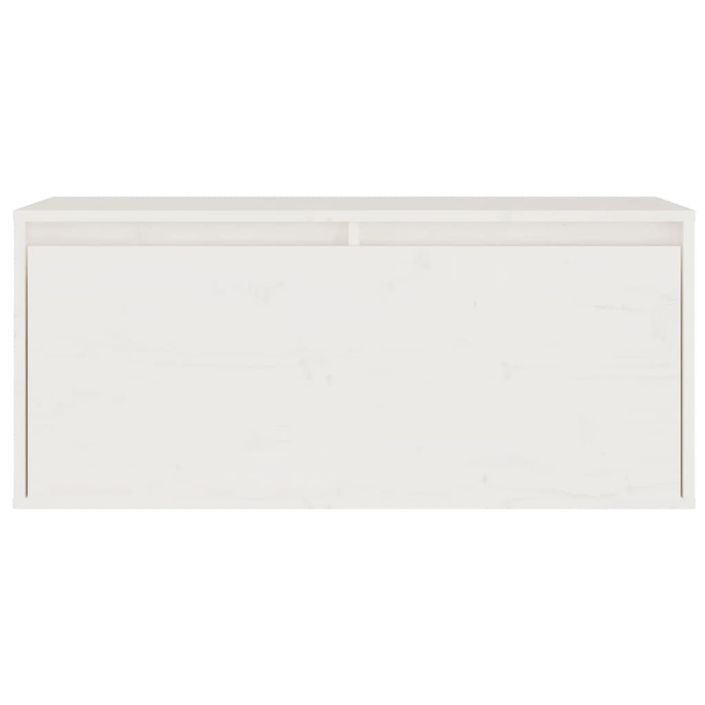 Armoire murale Blanc 80x30x35 cm Bois de pin massif - Photo n°3