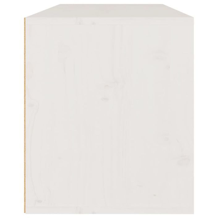 Armoire murale Blanc 80x30x35 cm Bois de pin massif - Photo n°4