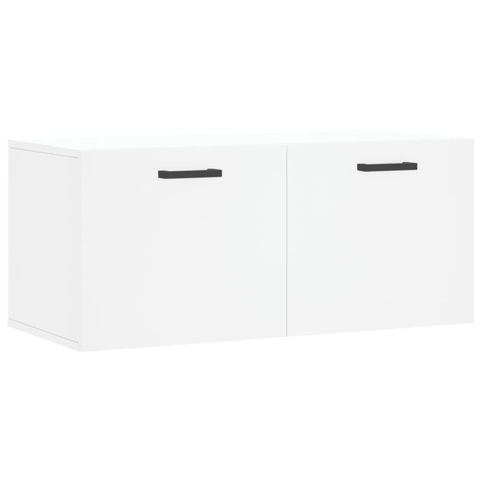 Armoire murale blanc 80x36,5x35 cm bois d'ingénierie - Photo n°1