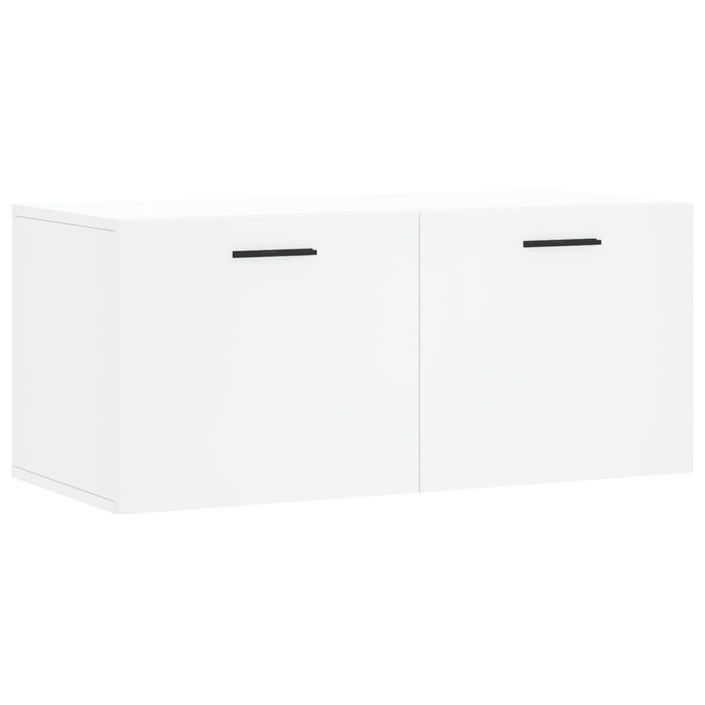 Armoire murale blanc 80x36,5x35 cm bois d'ingénierie - Photo n°2