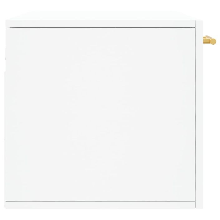 Armoire murale blanc 80x36,5x35 cm bois d'ingénierie - Photo n°7