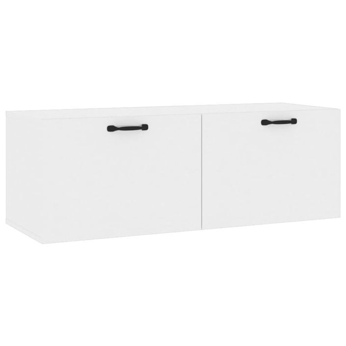 Armoire murale Blanc brillant 100x36,5x35 cm Bois d'ingénierie - Photo n°2