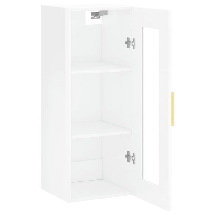 Armoire murale blanc brillant 34,5x34x90 cm - Photo n°7