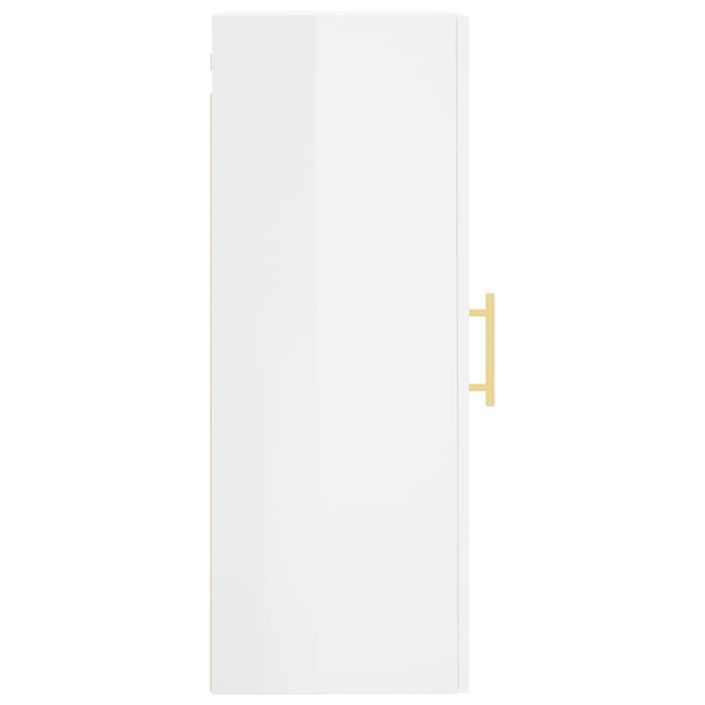 Armoire murale blanc brillant 34,5x34x90 cm - Photo n°8