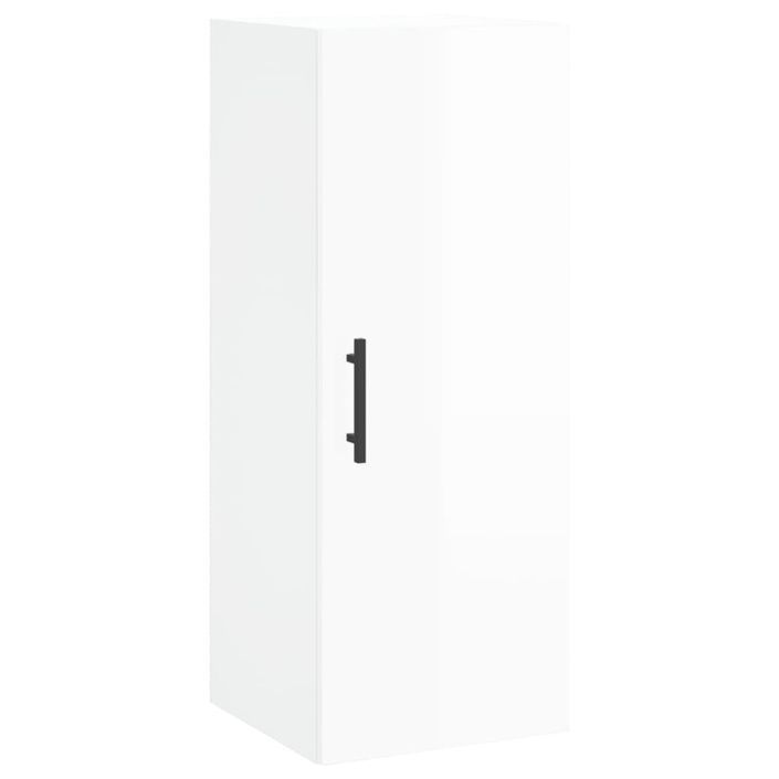 Armoire murale blanc brillant 34,5x34x90 cm - Photo n°1