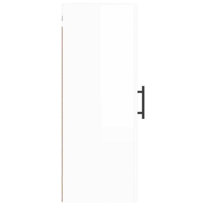 Armoire murale blanc brillant 34,5x34x90 cm - Photo n°8