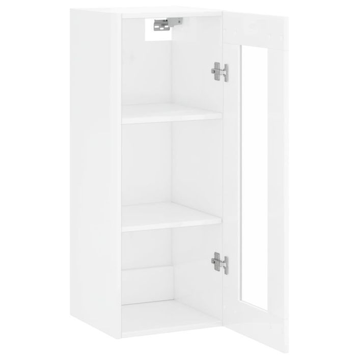 Armoire murale blanc brillant 34,5x34x90 cm - Photo n°5