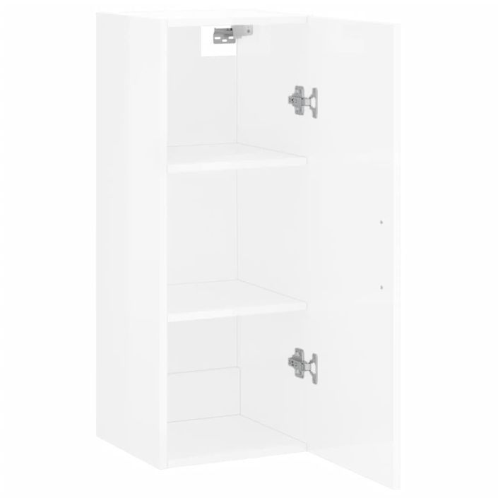 Armoire murale blanc brillant 34,5x34x90 cm - Photo n°6