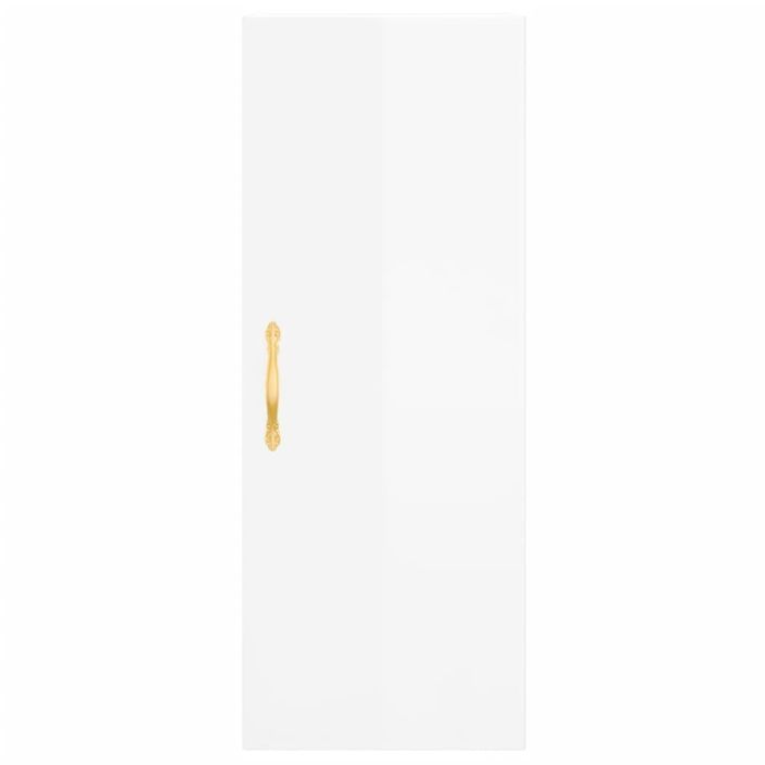 Armoire murale blanc brillant 34,5x34x90 cm - Photo n°7