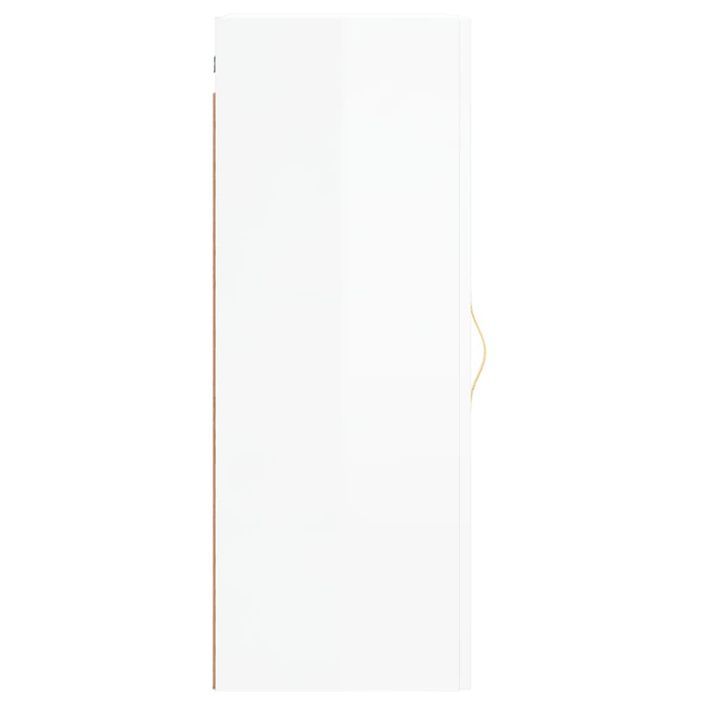 Armoire murale blanc brillant 34,5x34x90 cm - Photo n°8