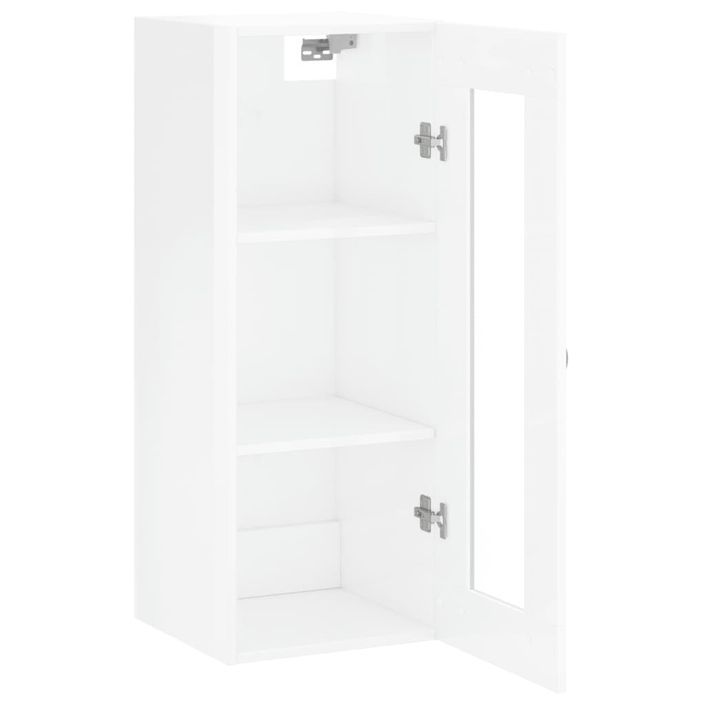 Armoire murale blanc brillant 34,5x34x90 cm - Photo n°7