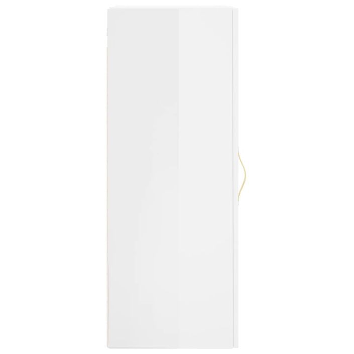 Armoire murale blanc brillant 34,5x34x90 cm - Photo n°8