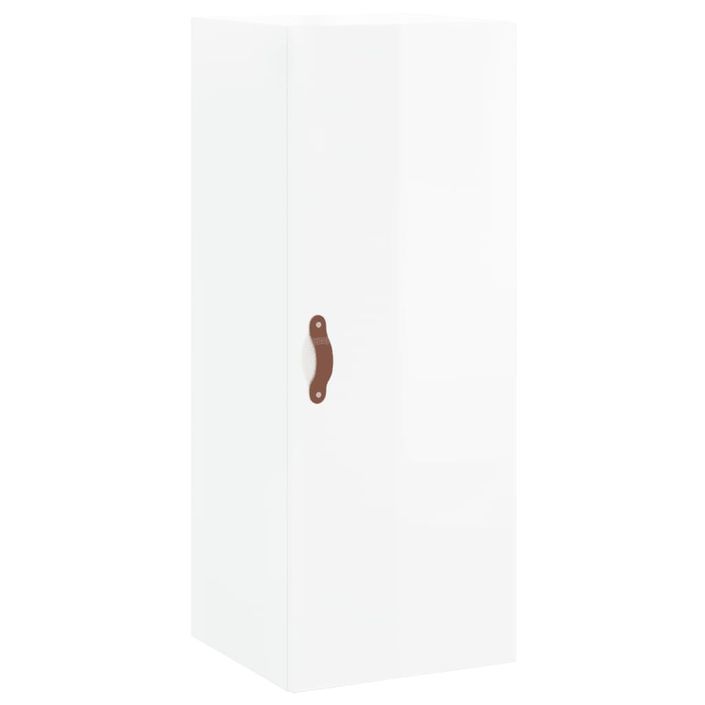 Armoire murale blanc brillant 34,5x34x90 cm - Photo n°1