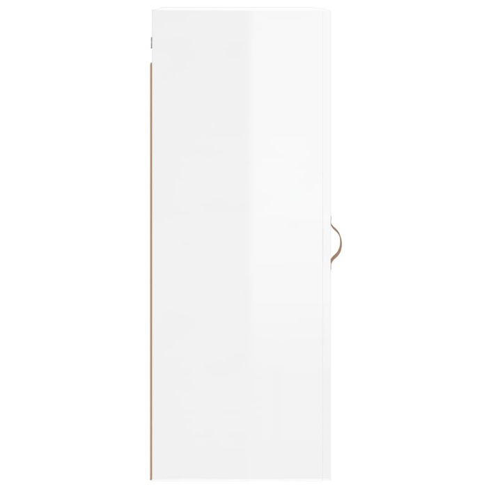 Armoire murale blanc brillant 34,5x34x90 cm - Photo n°8