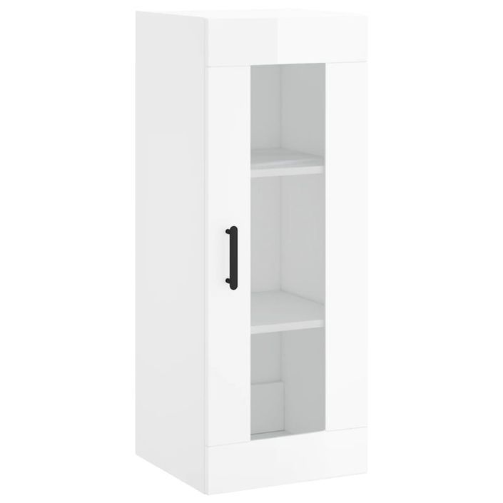 Armoire murale blanc brillant 34,5x34x90 cm - Photo n°1