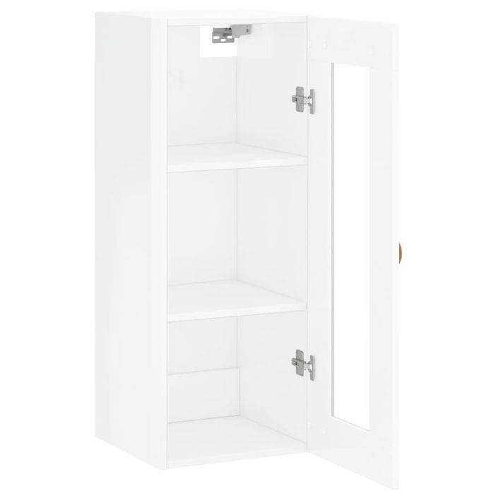 Armoire murale blanc brillant 34,5x34x90 cm - Photo n°7