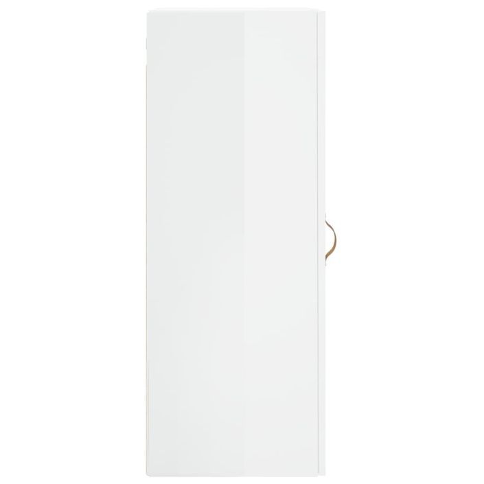 Armoire murale blanc brillant 34,5x34x90 cm - Photo n°8