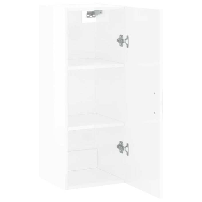 Armoire murale blanc brillant 34,5x34x90 cm - Photo n°6