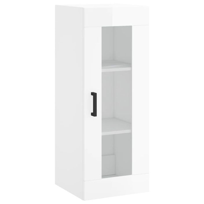 Armoire murale blanc brillant 34,5x34x90 cm - Photo n°1