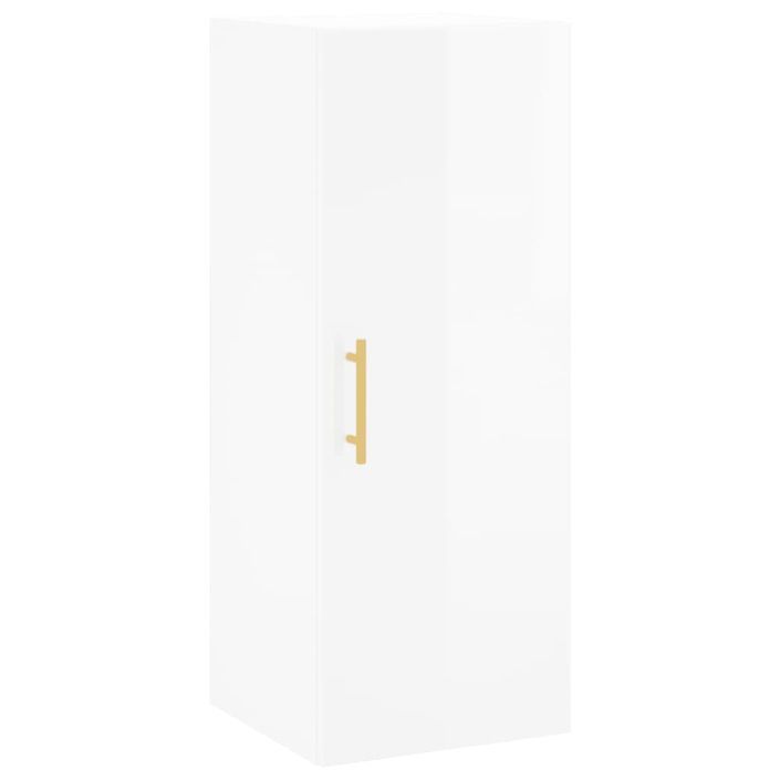 Armoire murale blanc brillant 34,5x34x90 cm - Photo n°1