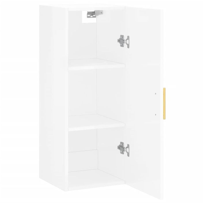 Armoire murale blanc brillant 34,5x34x90 cm - Photo n°6