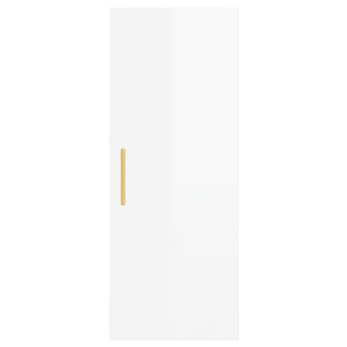 Armoire murale blanc brillant 34,5x34x90 cm - Photo n°7