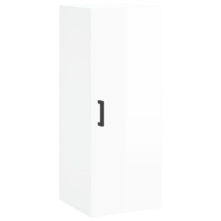 Armoire murale blanc brillant 34,5x34x90 cm - Photo n°1