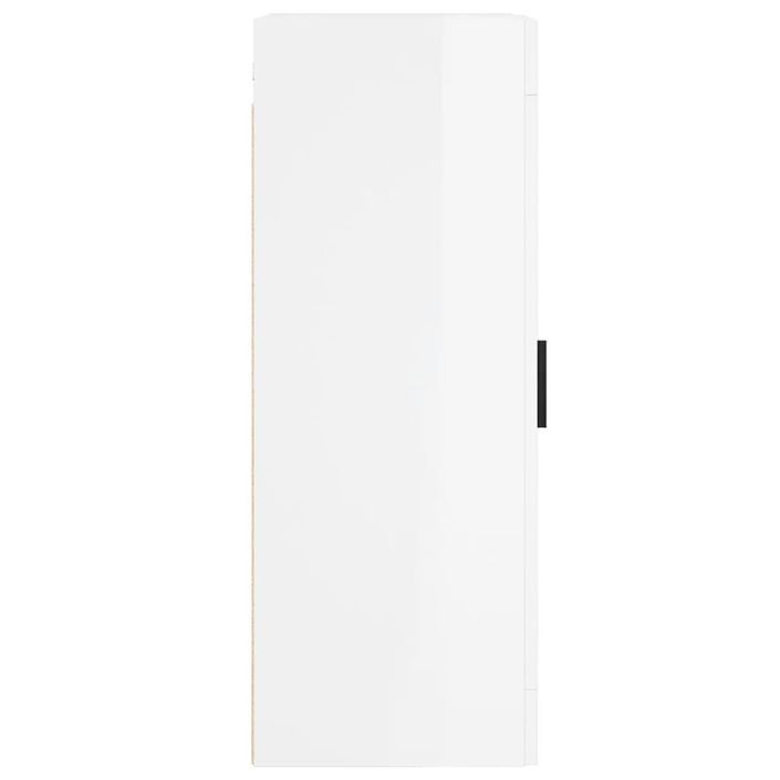 Armoire murale blanc brillant 34,5x34x90 cm bois d'ingénierie - Photo n°8