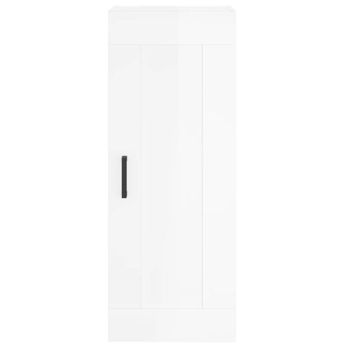 Armoire murale blanc brillant 34,5x34x90 cm bois d'ingénierie - Photo n°6