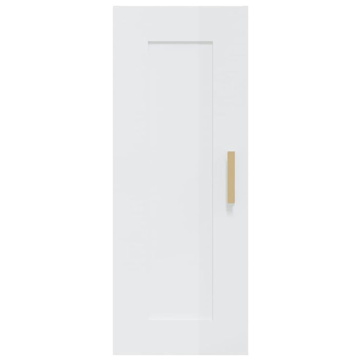 Armoire murale Blanc brillant 35x34x90 cm Bois d'ingénierie - Photo n°5