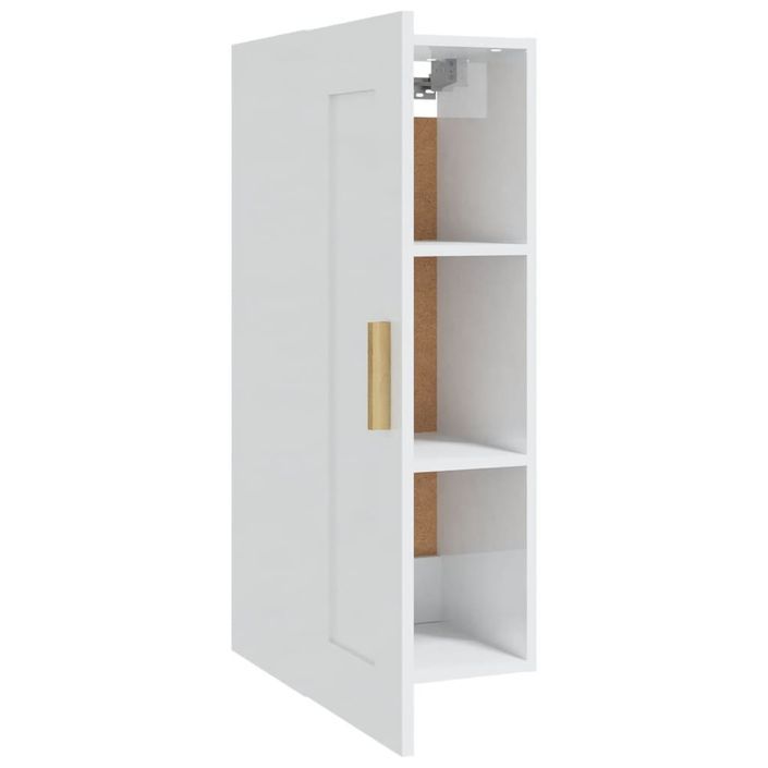 Armoire murale Blanc brillant 35x34x90 cm Bois d'ingénierie - Photo n°6