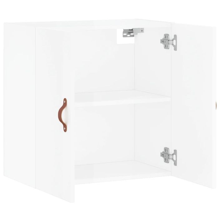 Armoire murale Blanc brillant 60x31x60 cm Bois d'ingénierie - Photo n°6