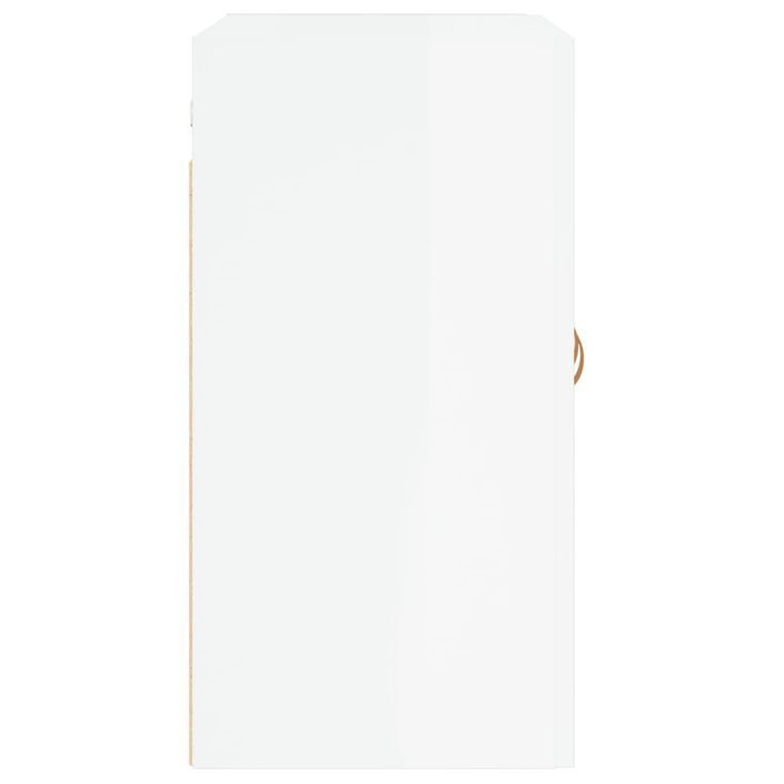 Armoire murale Blanc brillant 60x31x60 cm Bois d'ingénierie - Photo n°7