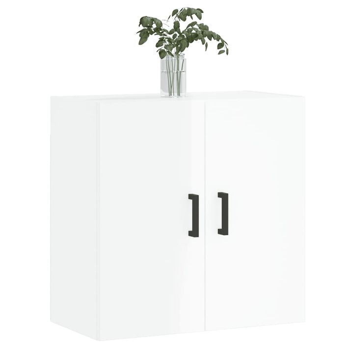 Armoire murale Blanc brillant 60x31x60 cm Bois d'ingénierie - Photo n°3