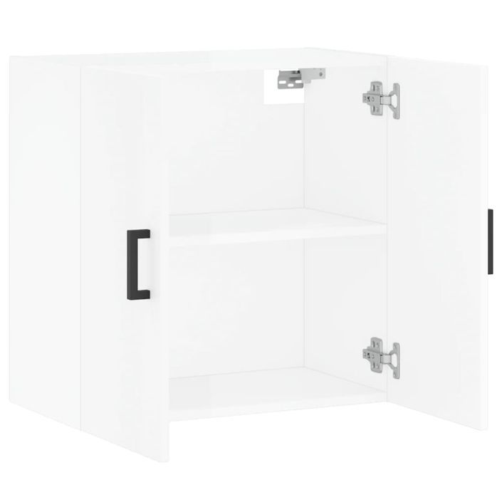 Armoire murale Blanc brillant 60x31x60 cm Bois d'ingénierie - Photo n°6