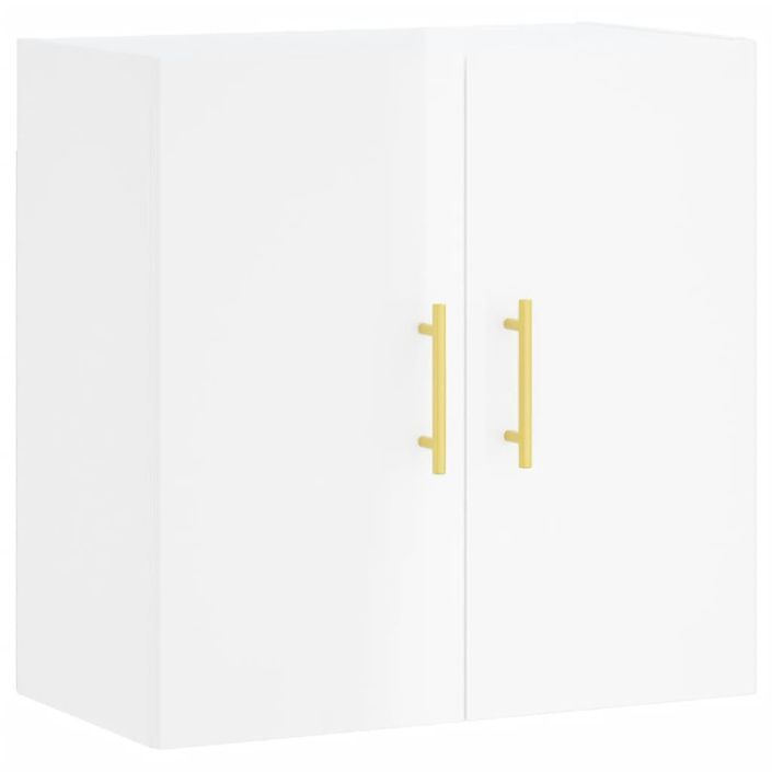 Armoire murale Blanc brillant 60x31x60 cm Bois d'ingénierie - Photo n°2