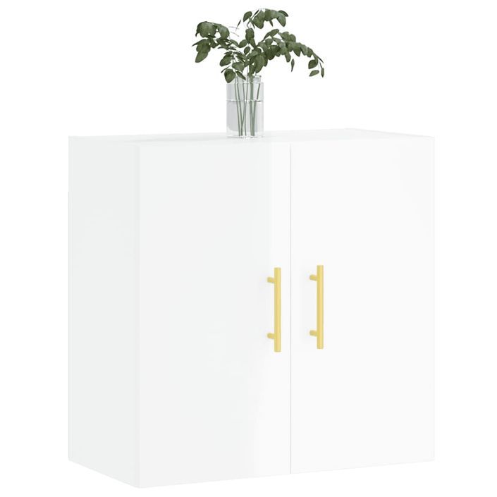 Armoire murale Blanc brillant 60x31x60 cm Bois d'ingénierie - Photo n°3