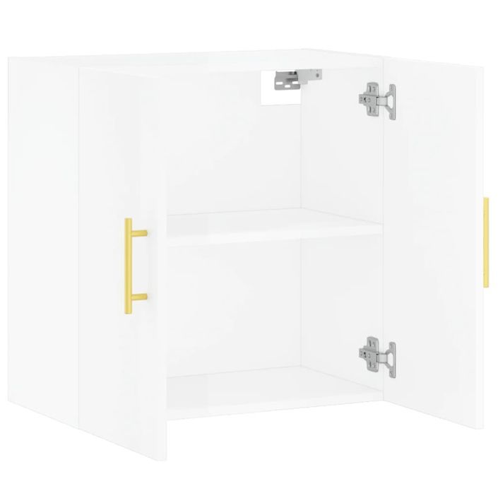 Armoire murale Blanc brillant 60x31x60 cm Bois d'ingénierie - Photo n°6