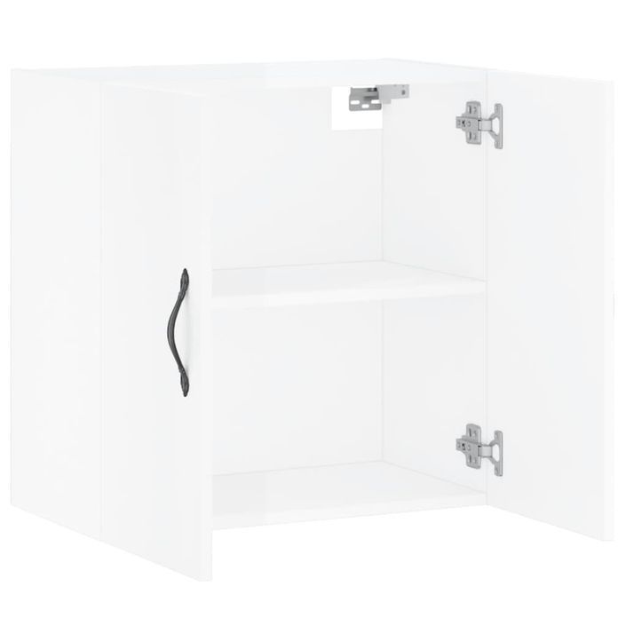 Armoire murale Blanc brillant 60x31x60 cm Bois d'ingénierie - Photo n°6