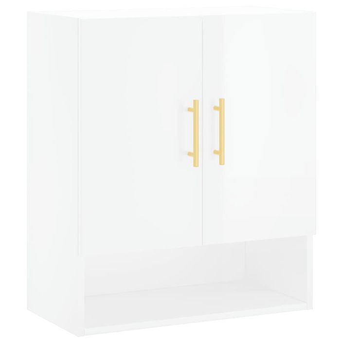 Armoire murale Blanc brillant 60x31x70 cm Bois d'ingénierie - Photo n°1