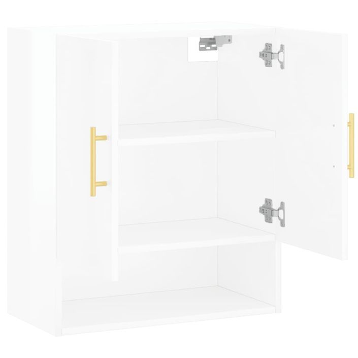 Armoire murale Blanc brillant 60x31x70 cm Bois d'ingénierie - Photo n°6