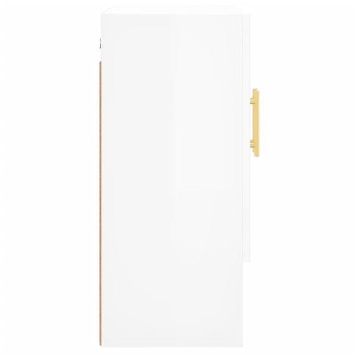 Armoire murale Blanc brillant 60x31x70 cm Bois d'ingénierie - Photo n°7